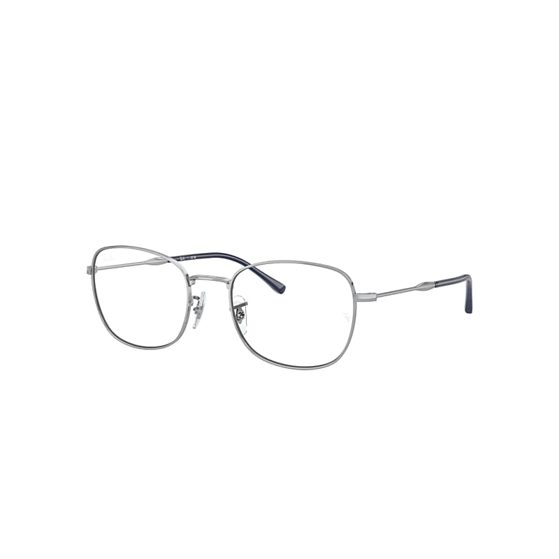 Ray Ban Eyeglasses Unisex Rb6497 Optics - Silver Frame Clear Lenses Polarized 51-20 In Silver