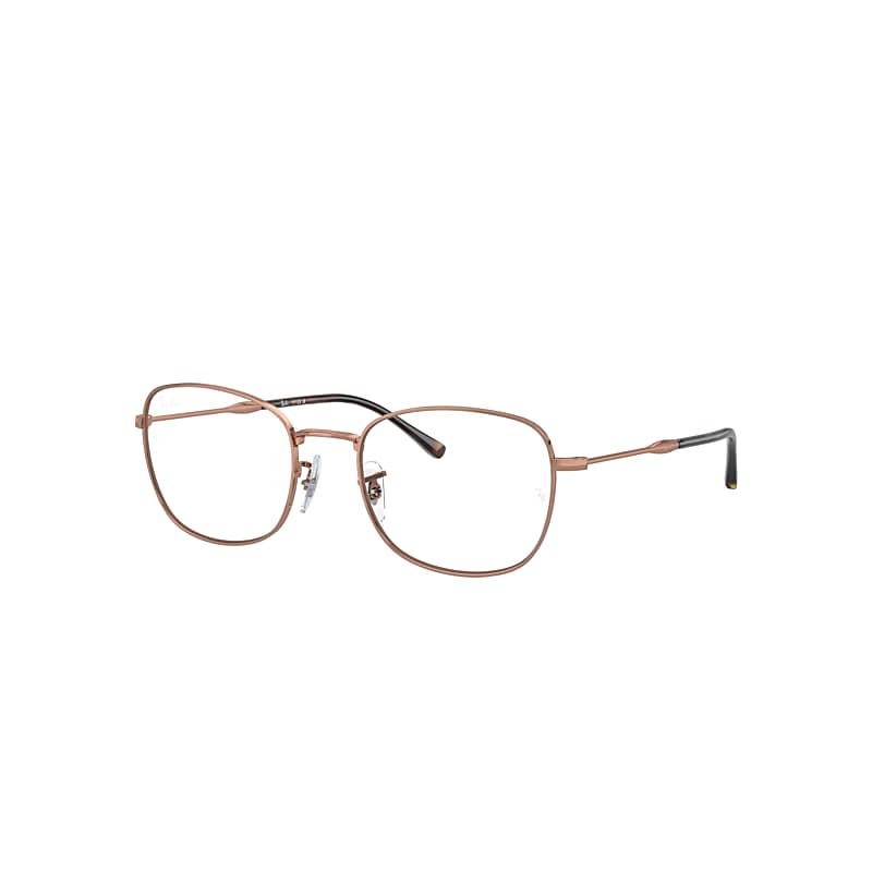 Ray Ban Eyeglasses Unisex Rb6497 Optics - Rose Gold Frame Clear Lenses Polarized 51-20