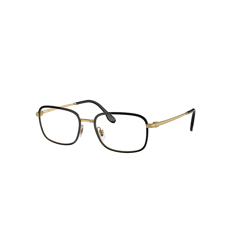 Ray Ban Rb6495 Optics Eyeglasses Gold Frame Clear Lenses Polarized 52-19