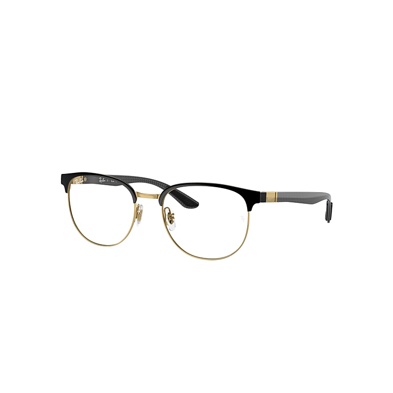 Ray Ban Eyeglasses Male Rb8422 Optics - Dark Carbon Frame Clear Lenses Polarized 52-19