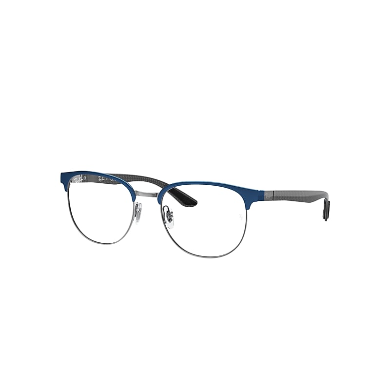 Ray Ban Rb8422 Optics Eyeglasses Blue On Gunmetal Frame Clear Lenses Polarized 54-19