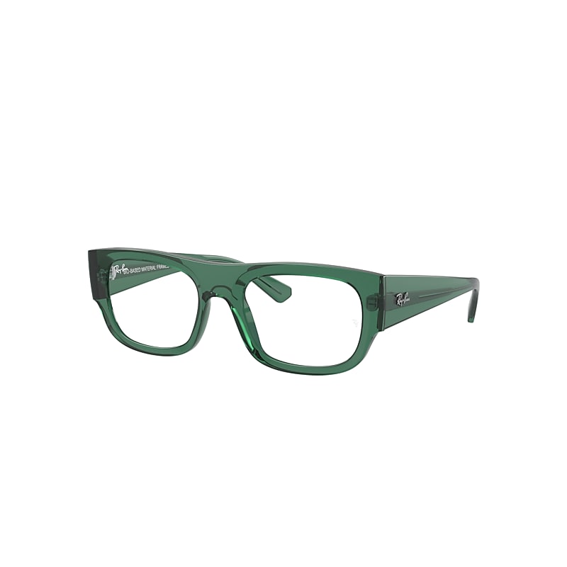 Ray Ban Eyeglasses Unisex Kristin Optics Bio-based - Transparent Green Frame Clear Lenses Polarized 54-20