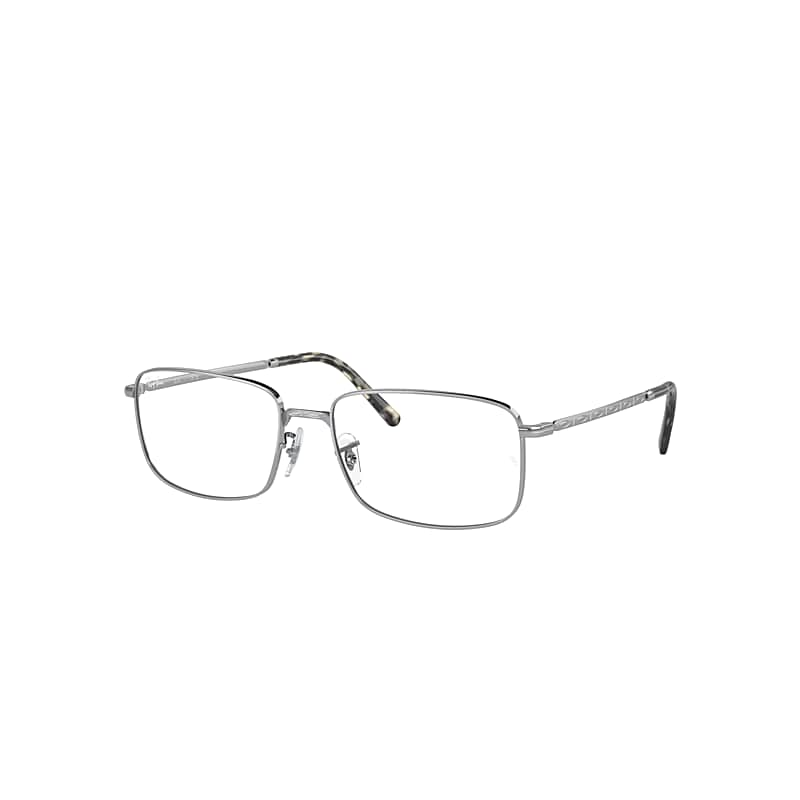 Ray Ban Eyeglasses Unisex Rb3717 Optics - Silver Frame Clear Lenses Polarized 54-18