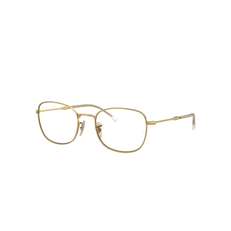Ray Ban Eyeglasses Unisex Rb6497 Optics - Gold Frame Clear Lenses Polarized 53-20