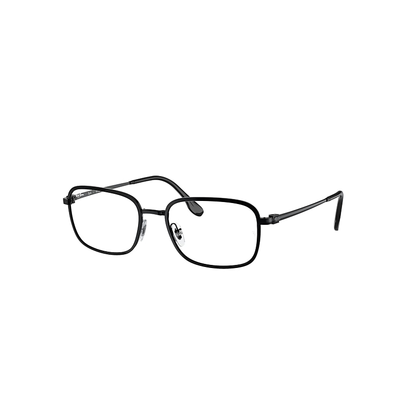 Ray Ban Eyeglasses Male Rb6495 Optics - Black Frame Clear Lenses Polarized 52-19