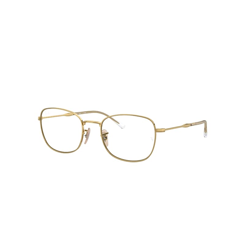 Ray Ban Eyeglasses Unisex Rb6497 Optics - Gold Frame Clear Lenses Polarized 51-20