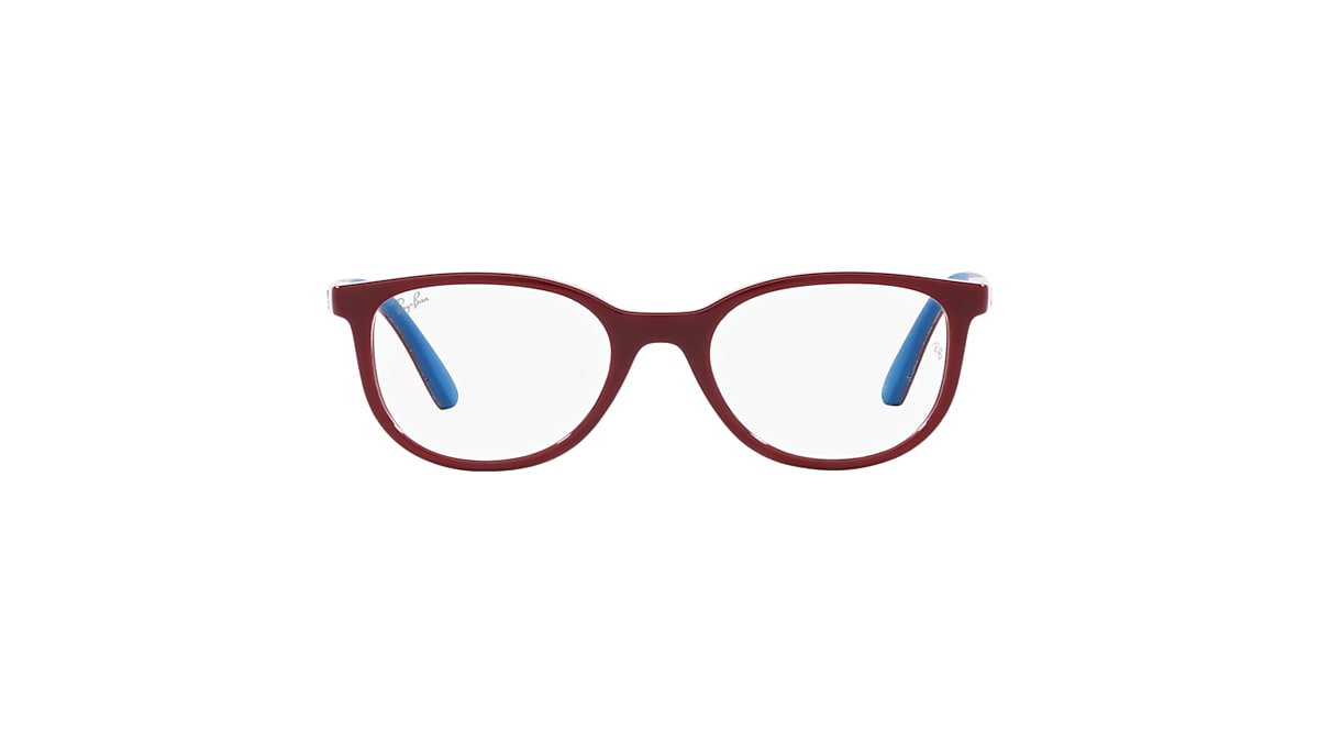 RB1622 OPTICS KIDS BIO-BASED Eyeglasses with Bordeaux On Blue