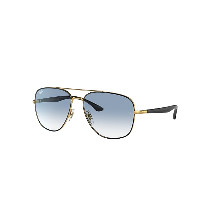 Ray Ban Sunglasses Unisex Rb3683 - Black Frame Blue Lenses 59-15 In Black