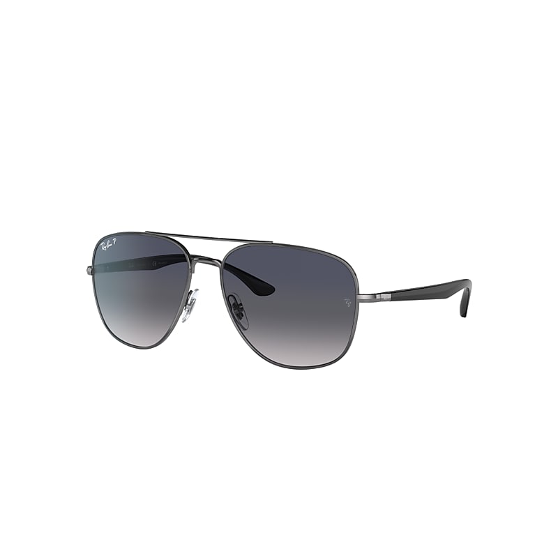 Ray Ban Sunglasses Unisex Rb3683 - Black Frame Blue Lenses Polarized 59-15