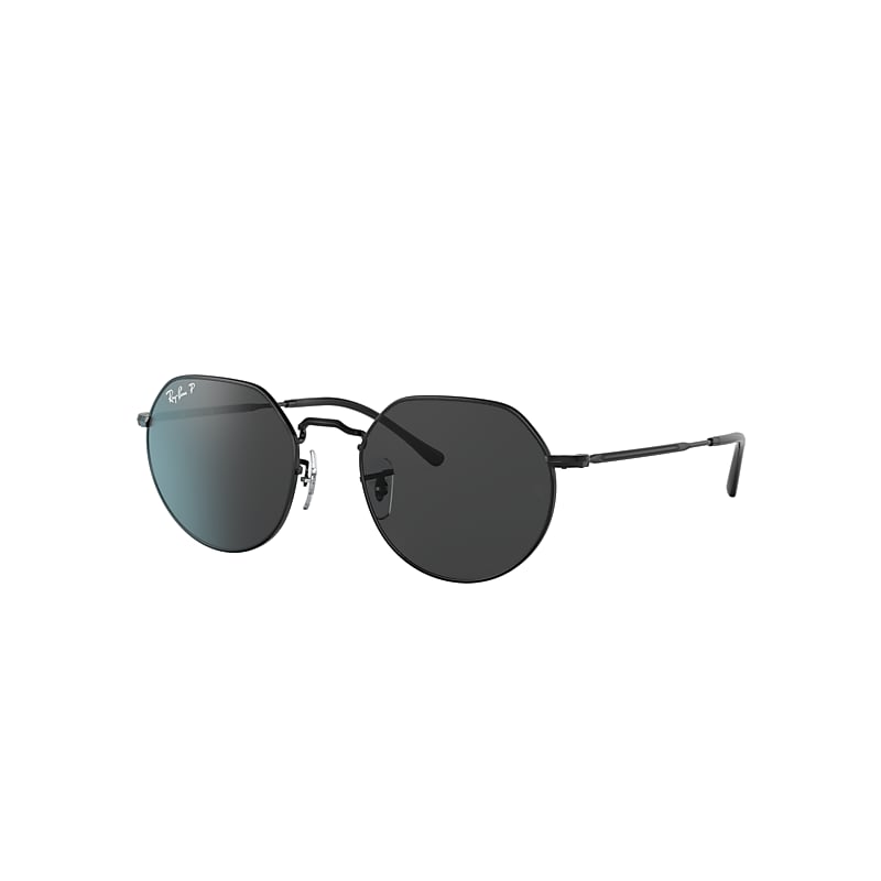 Ray Ban Sunglasses Unisex Jack - Black Frame Black Lenses Polarized 55-20