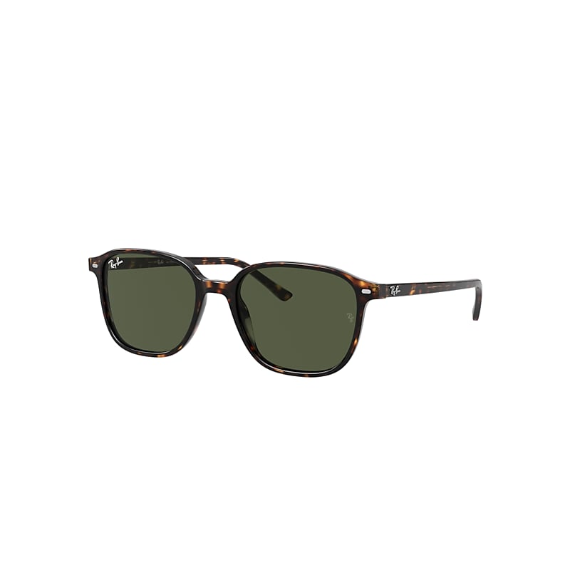 Ray Ban Sunglasses Unisex Leonard - Tortoise Frame Green Lenses 55-18