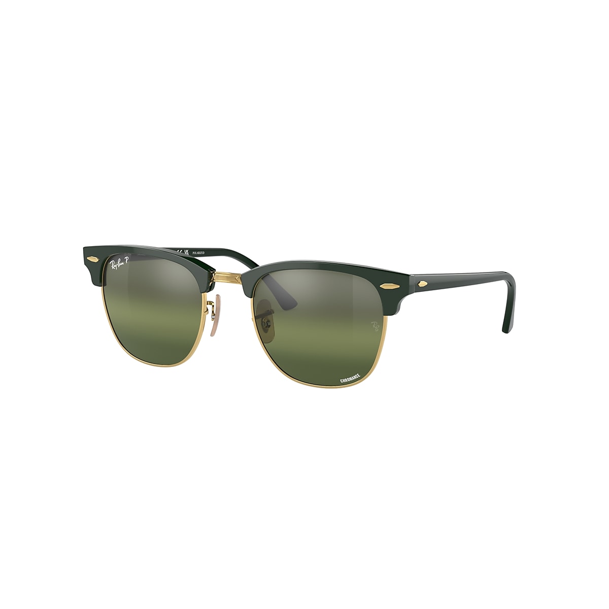 CLUBMASTER CHROMANCE Sunglasses in Green On Gold and Silver/Green 