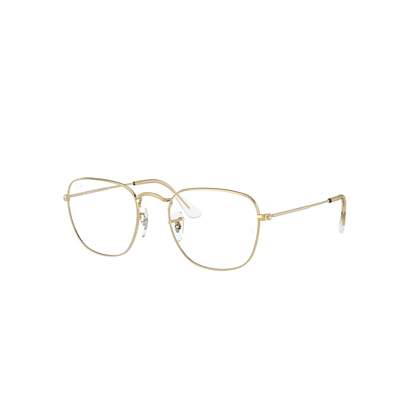 Ray Ban Eyeglasses Unisex Frank Optics - Gold Frame Clear Lenses Polarized 54-20