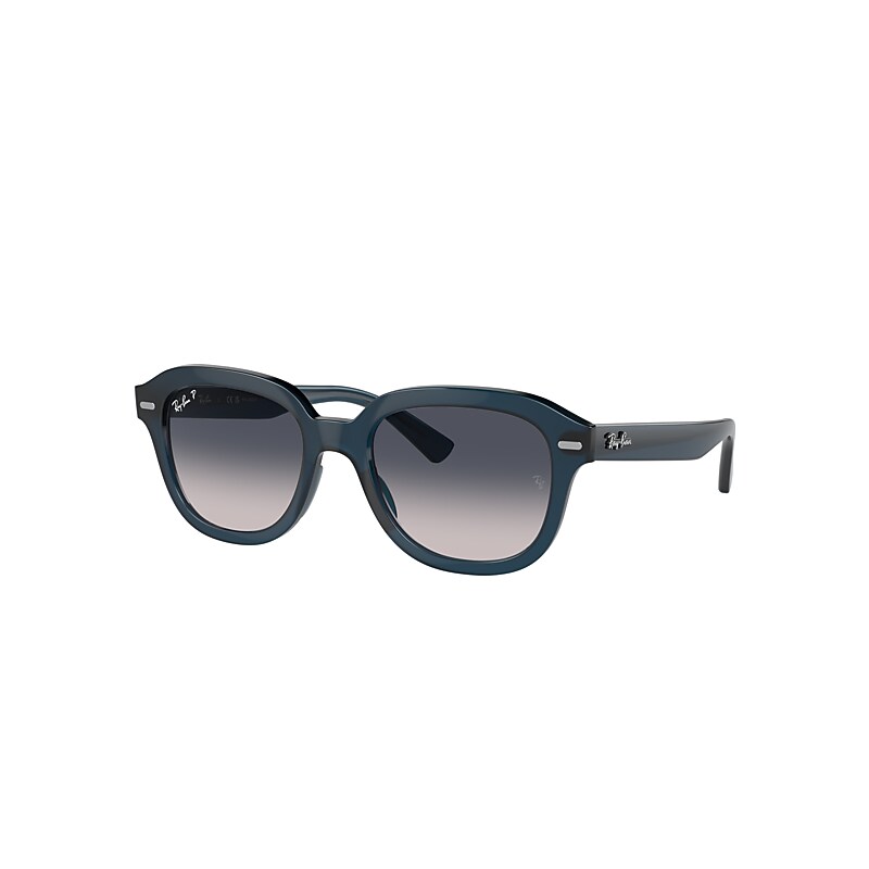 Ray Ban Erik Sunglasses Opal Dark Blue Frame Blue Lenses Polarized 53-20 In Opal Dark Blue
