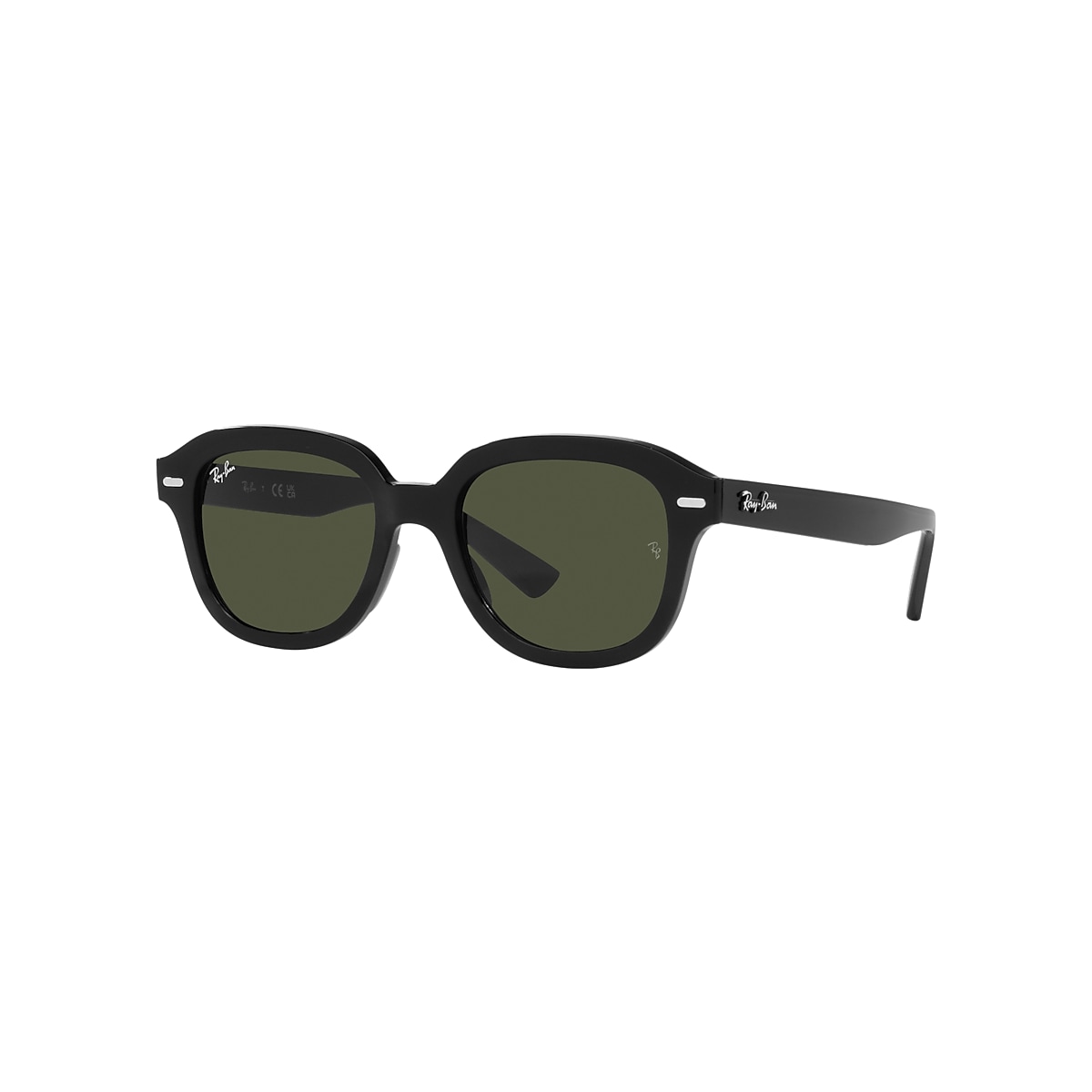 Ray-Ban Erik Sunglasses Black Frame Green Lenses 53-20