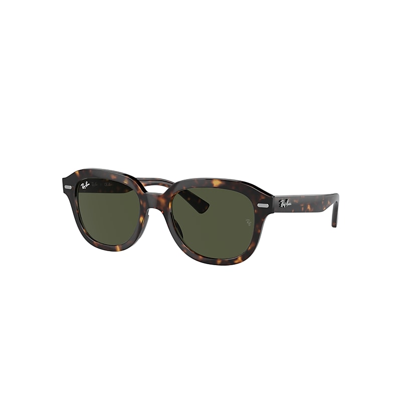 Ray Ban Erik Sunglasses Havana Frame Green Lenses 53-20 In Havana