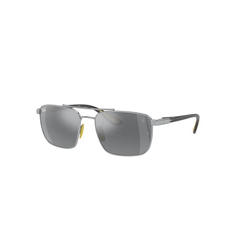 Ray Ban Rb3715m Scuderia Ferrari Collection Sonnenbrillen Grau Fassung Silber Glas 58-18 In Grey