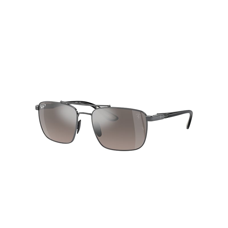 Ray Ban Rb3715m Scuderia Ferrari Collection Sonnenbrillen Schwarz Fassung Grau Glas Polarisiert 58-18