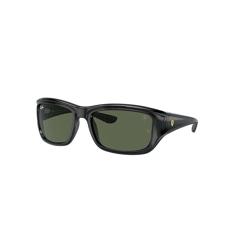 Ray Ban Sunglasses Male Rb4405m Scuderia Ferrari Collection - Black Frame Green Lenses 59-19