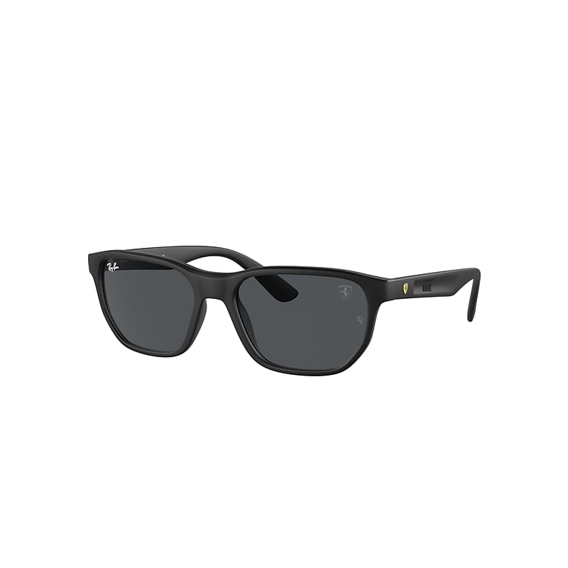 Shop Ray Ban Sunglasses Man Rb4404m Scuderia Ferrari Collection - Black Frame Grey Lenses 57-18