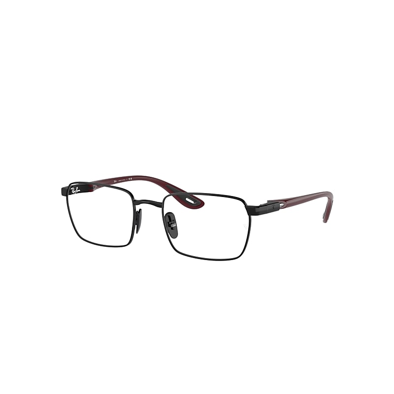 Ray Ban Eyeglasses Male Rb6507m Optics Scuderia Ferrari Collection - Dark Red Frame Clear Lenses Polarized 5