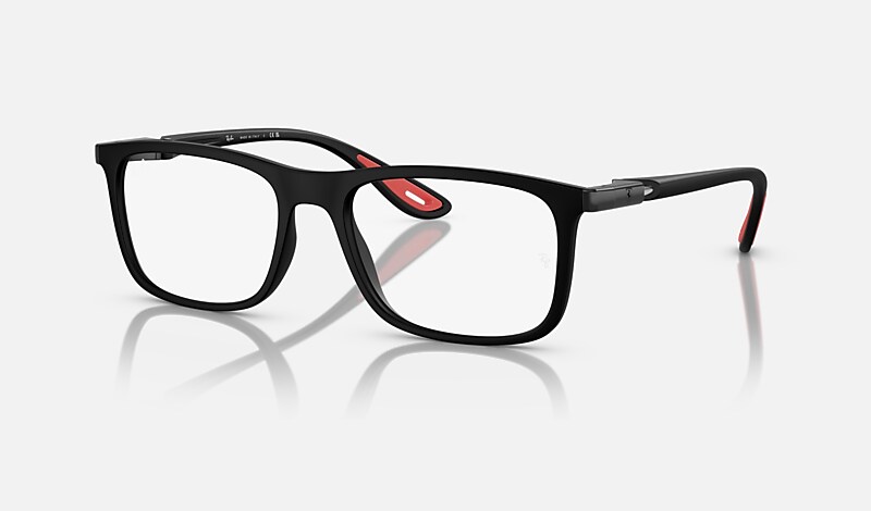 Ray-Ban Eyeglasses Rb7222m Optics Scuderia Ferrari Collection Black Frame  Clear Lenses