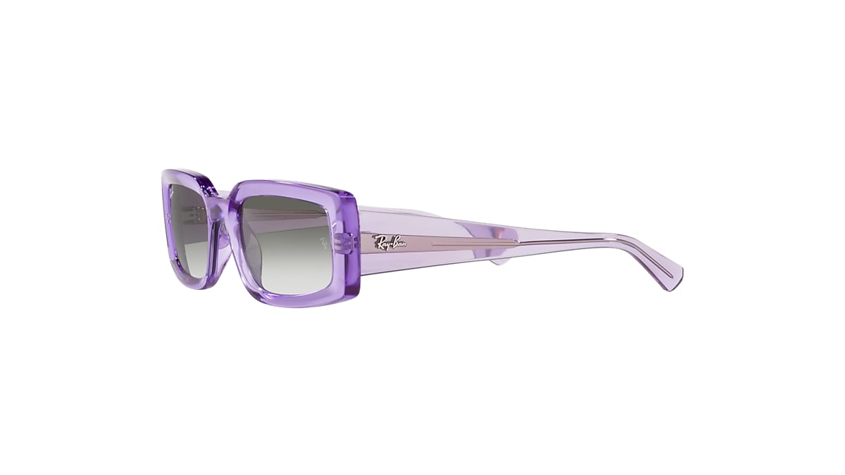 Ray-Ban Kiliane Bio-based Sunglasses Transparent Violet Frame Grey Lenses  54-21