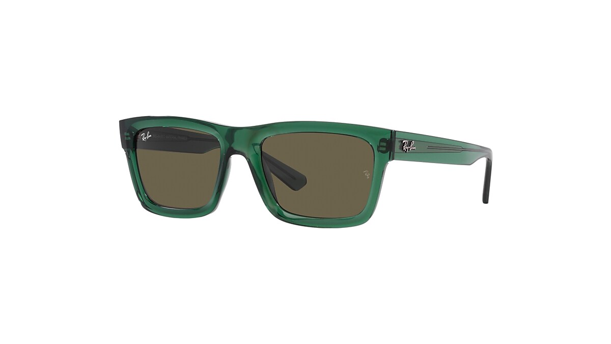 WARREN BIO-BASED Sunglasses in Transparent Green and Brown 