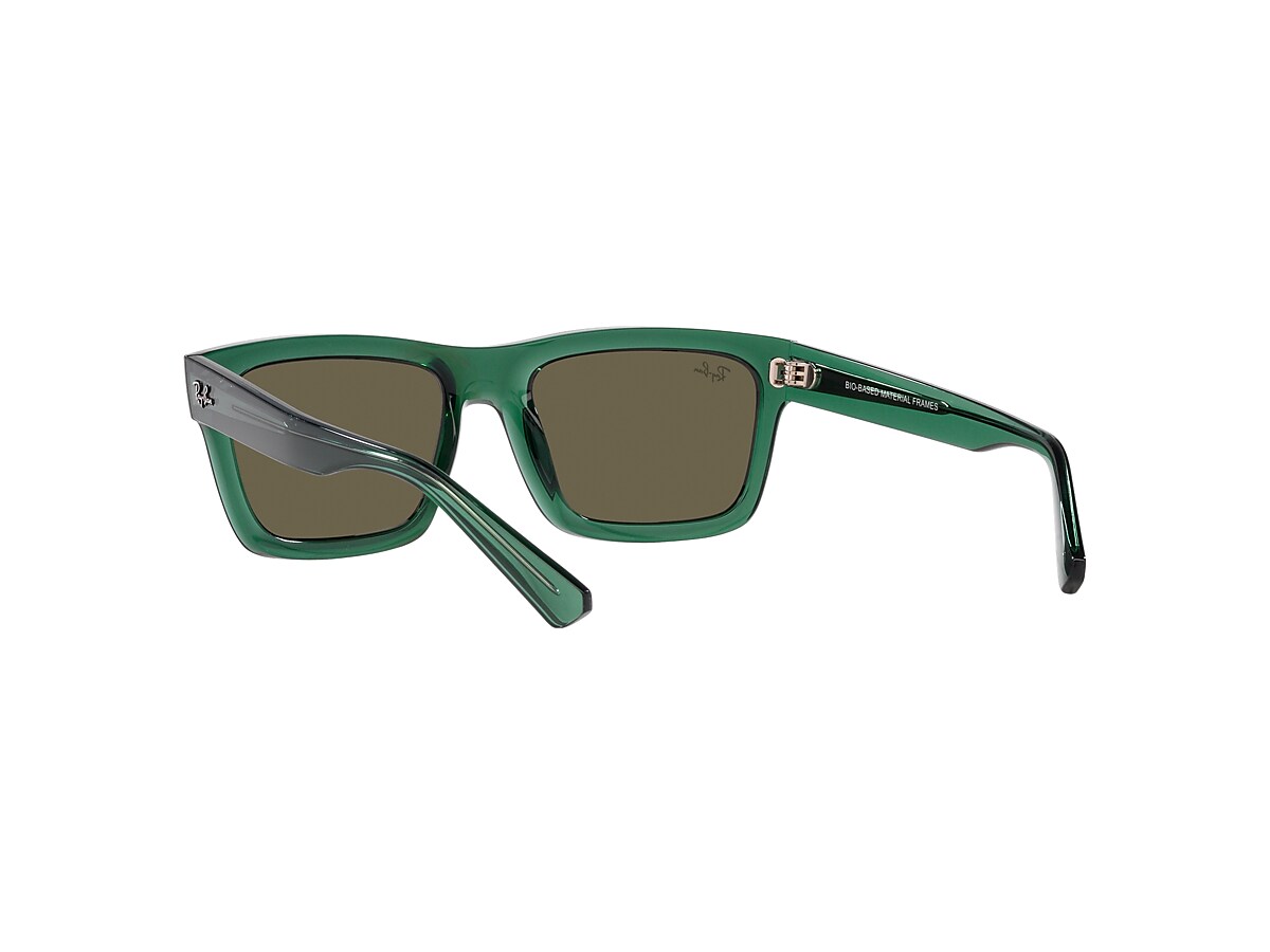 WARREN BIO-BASED Sunglasses in Transparent Green and Brown 