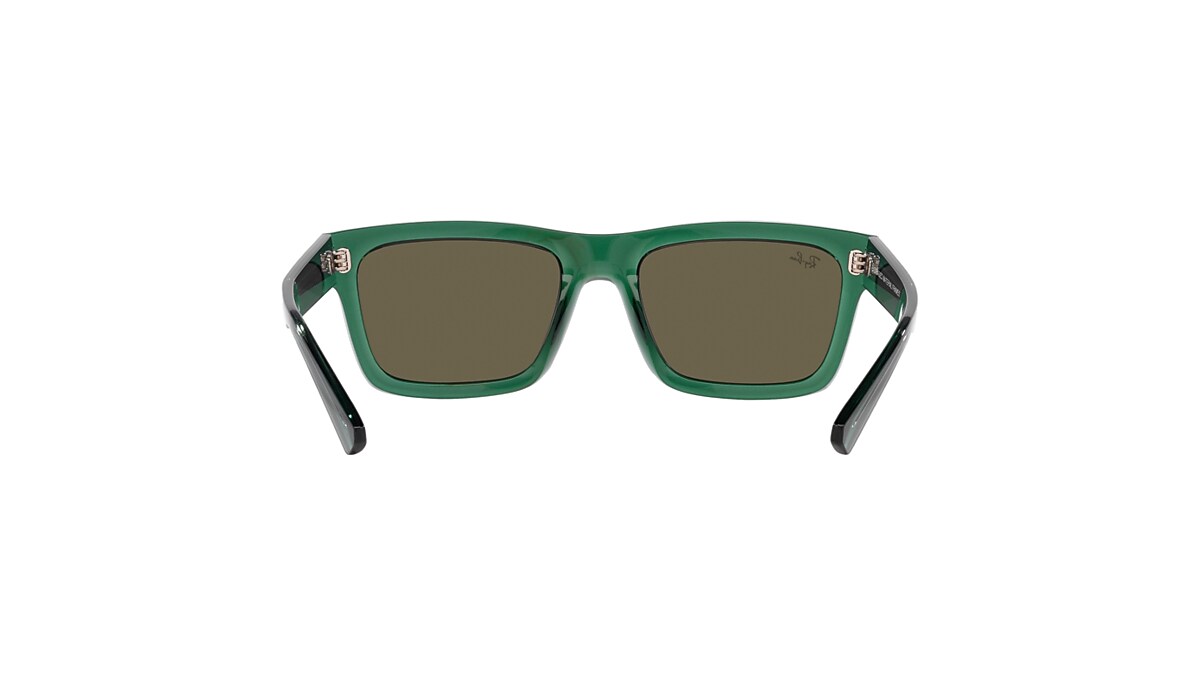 WARREN BIO-BASED Sunglasses in Transparent Green and Brown