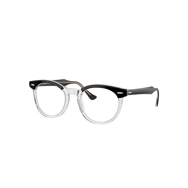 Ray Ban Eagle Eye Optics Eyeglasses Black On Transparent Frame Clear Lenses Polarized 51-21