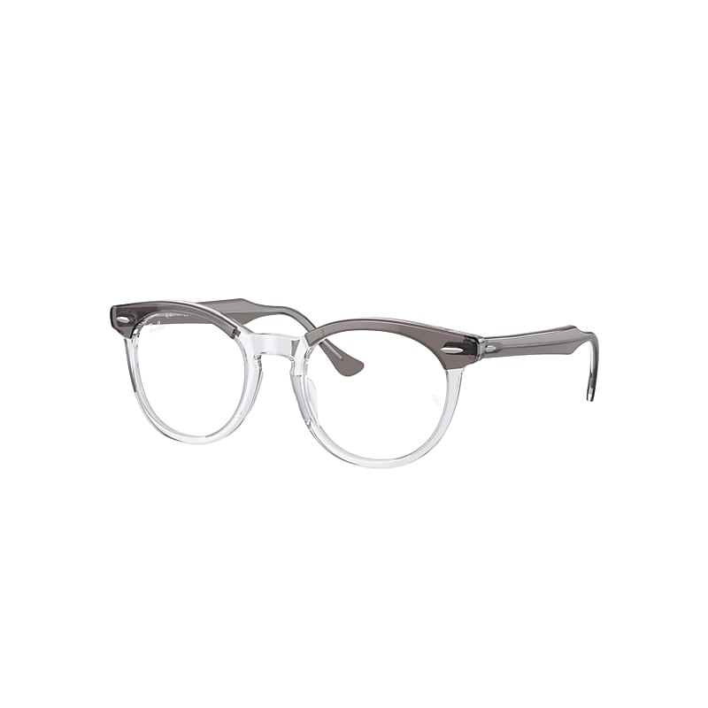 Ray Ban Eagle Eye Optics Eyeglasses Grey On Transparent Frame Clear Lenses Polarized 51-21