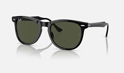 Ray-Ban Sunglasses Eagle Eye Black On Transparent Frame Green Lenses