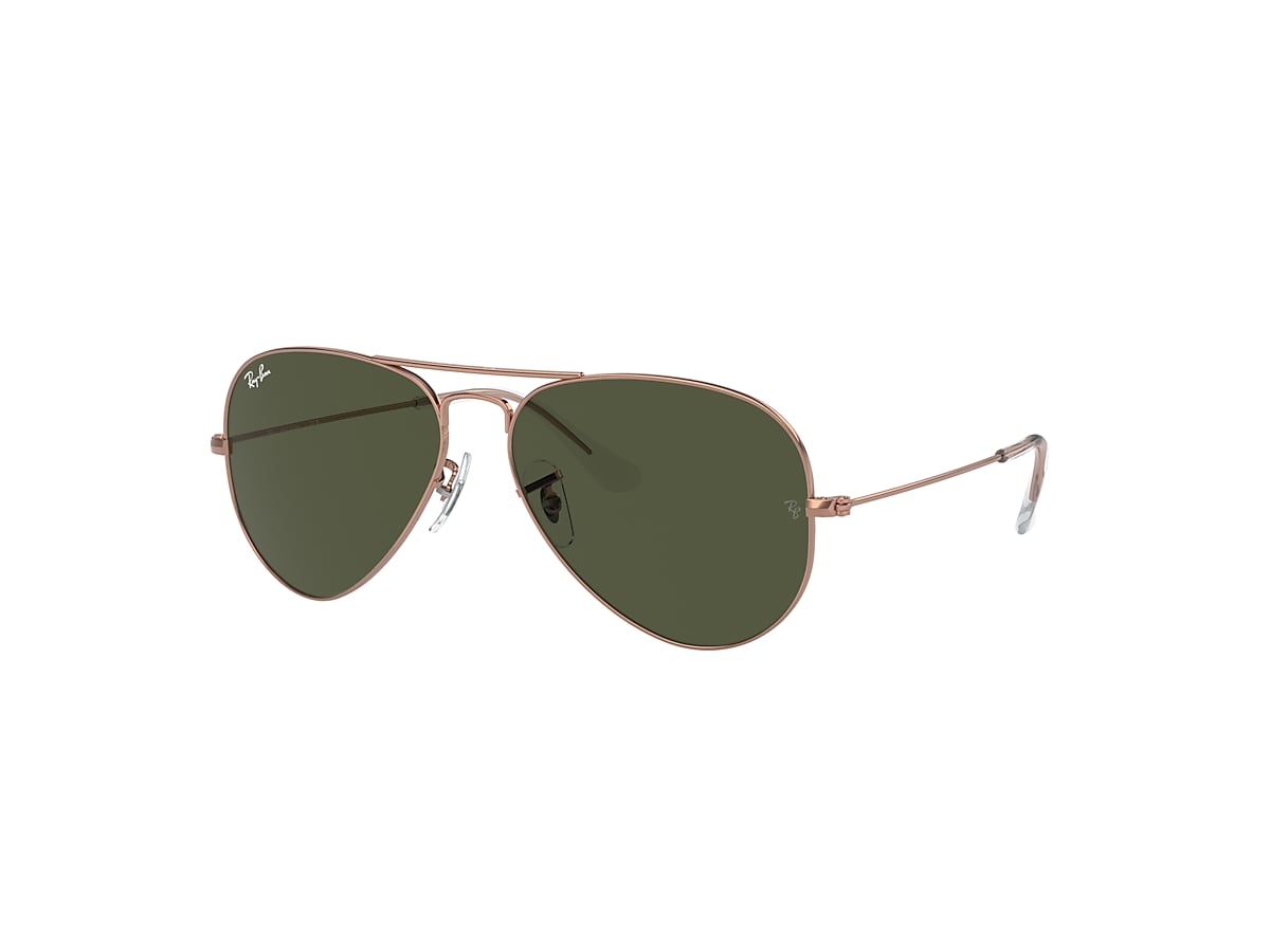 ray ban aviator rose gold frame