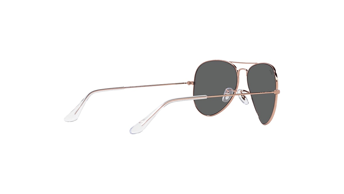 Ray-Ban Aviator Rose Gold Sunglasses Rose Gold Frame Grey Lenses 58-14