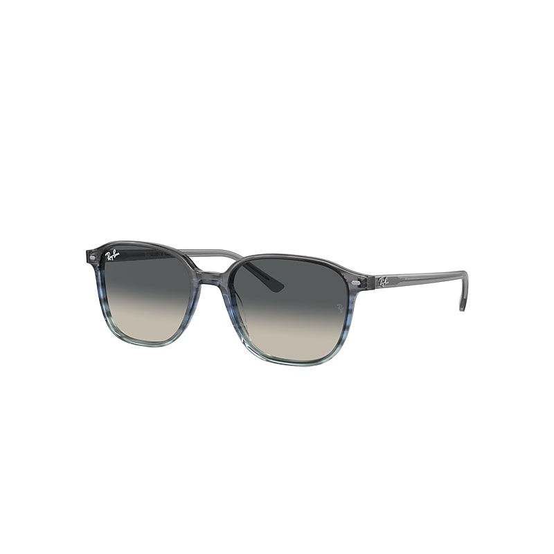 Ray Ban Leonard Sonnenbrillen Grau Gestreift & Blau Fassung Grau Glas 53-18 In Striped Grey & Blue