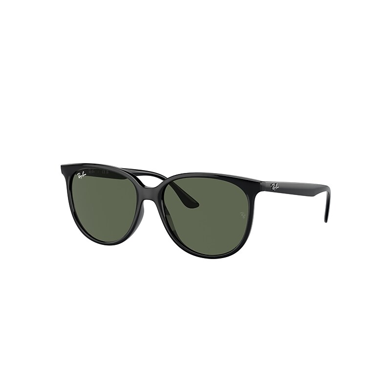 Ray Ban Sunglasses Female Rb4378 - Black Frame Green Lenses 54-16 In Black