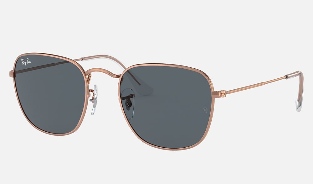 FRANK ROSE GOLD Sunglasses in Rose Gold and Blue (54-20) - RB3857