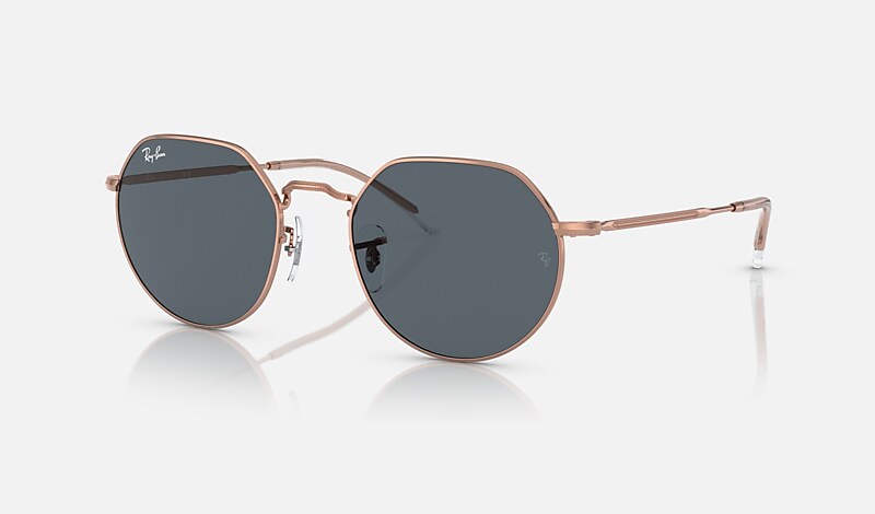 JACK ROSE GOLD Sunglasses in Rose Gold and Blue - RB3565 | Ray-Ban® US