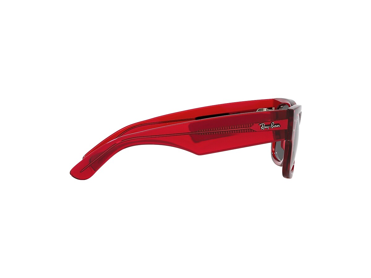 MEGA WAYFARER BIO-BASED Sunglasses in Transparent Red and