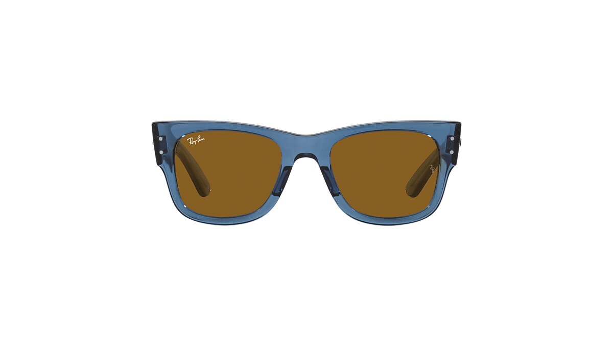 MEGA WAYFARER BIO-BASED Sunglasses in Transparent Blue and