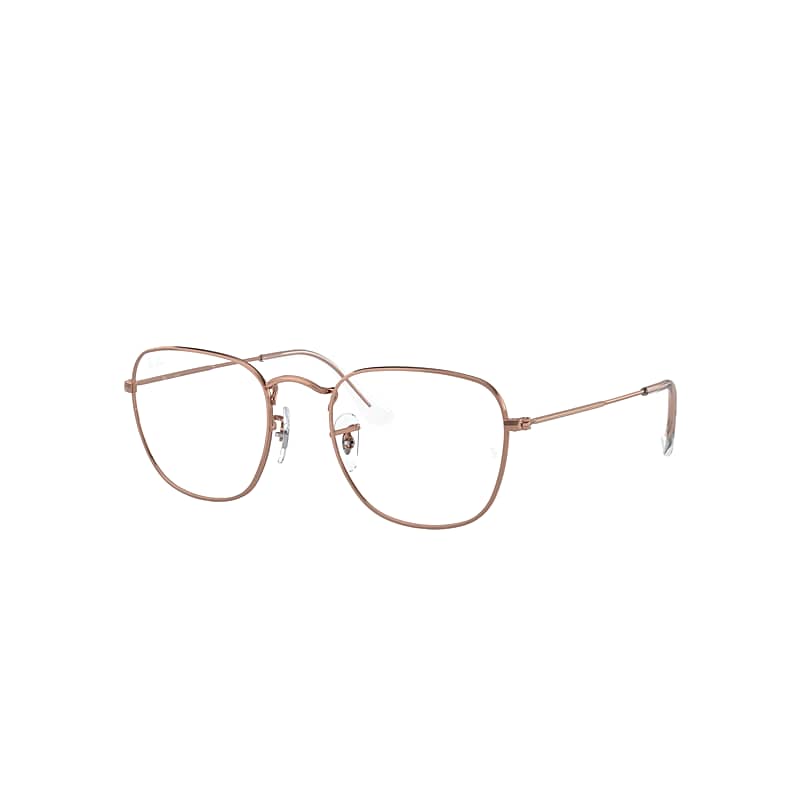 Ray Ban Eyeglasses Unisex Frank Optics Rose Gold - Rose Gold Frame Clear Lenses Polarized 54-20 In Rotgold