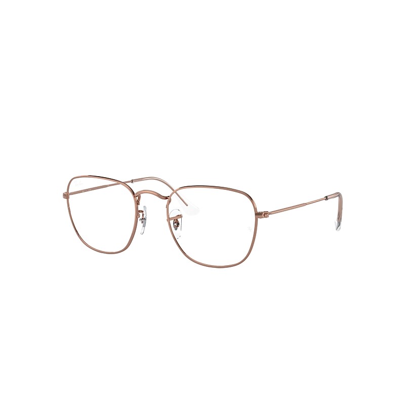 Ray Ban Eyeglasses Unisex Frank Optics Rose Gold - Rose Gold Frame Clear Lenses Polarized 54-20 In Rotgold