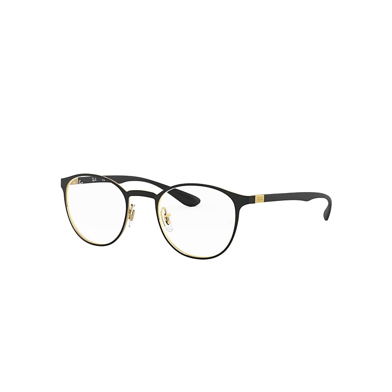 Ray Ban Eyeglasses Unisex Rb6355 Optics - Gold Frame Clear Lenses Polarized 52-20