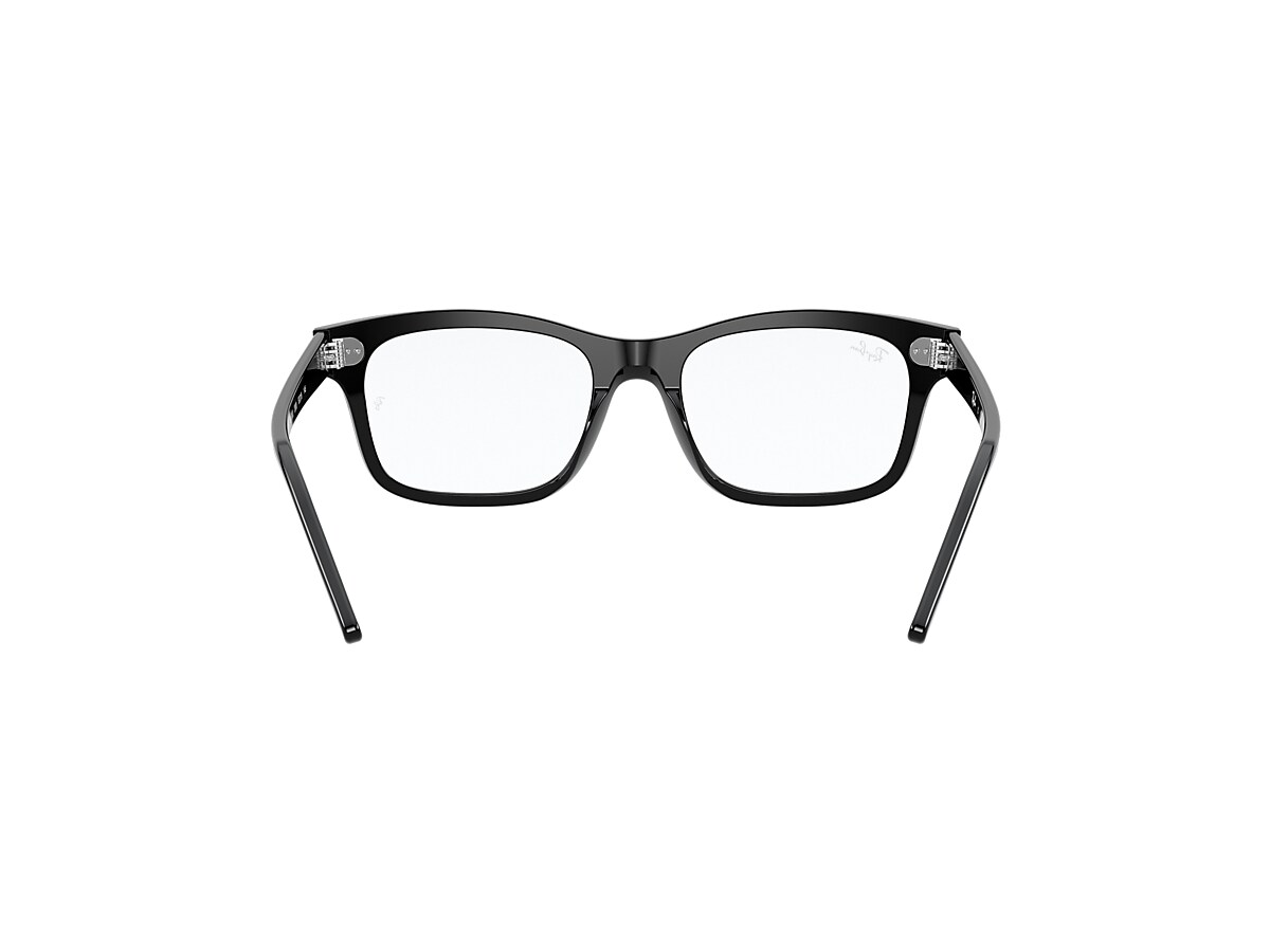 Ray-Ban Eyeglasses Unisex Burbank Optics Prescription - Black Frame Clear  Lenses 56-19