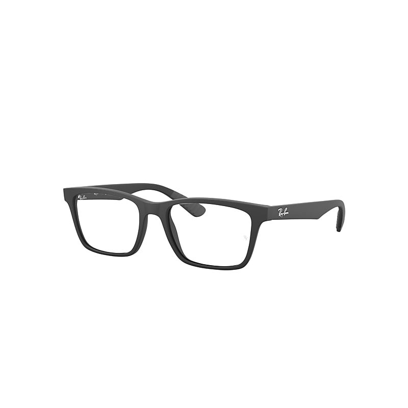 Ray Ban Eyeglasses Unisex Rb7025 Optics - Black Frame Clear Lenses Polarized 57-17