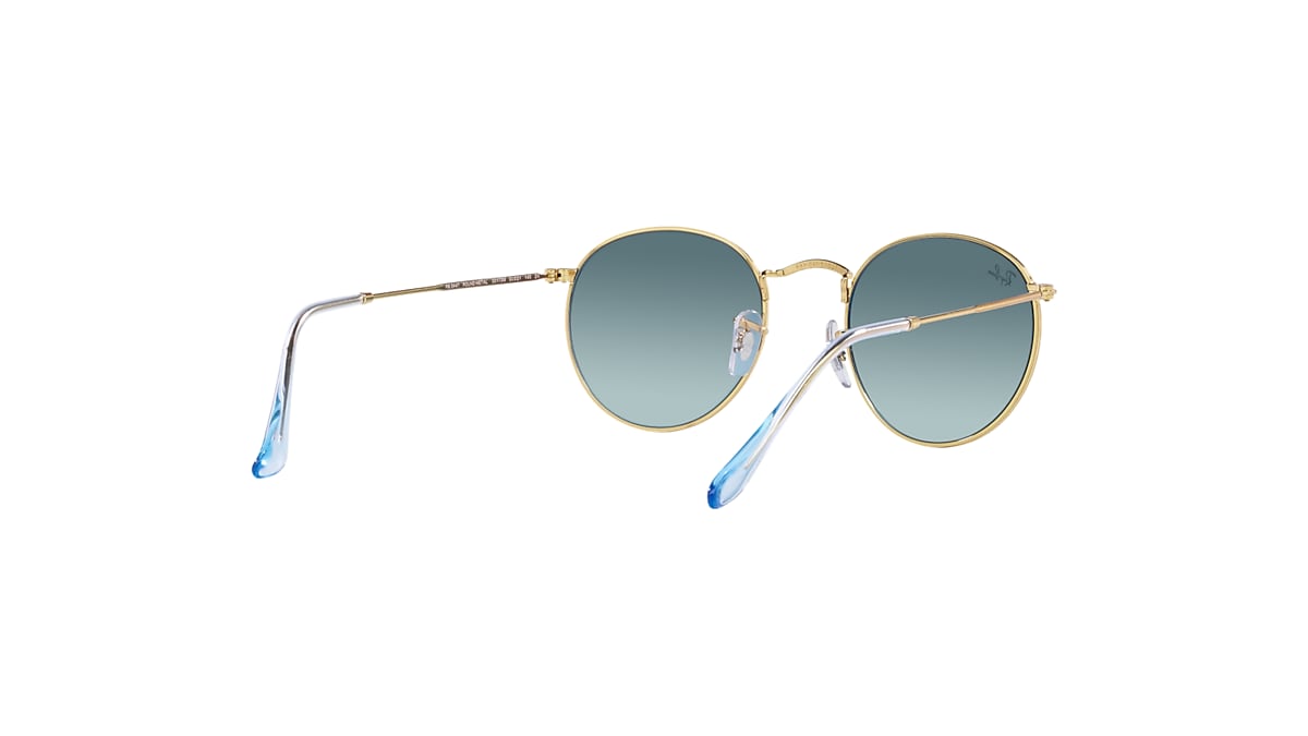 ROUND METAL Sunglasses in Gold and Blue - RB3447 | Ray-Ban® US