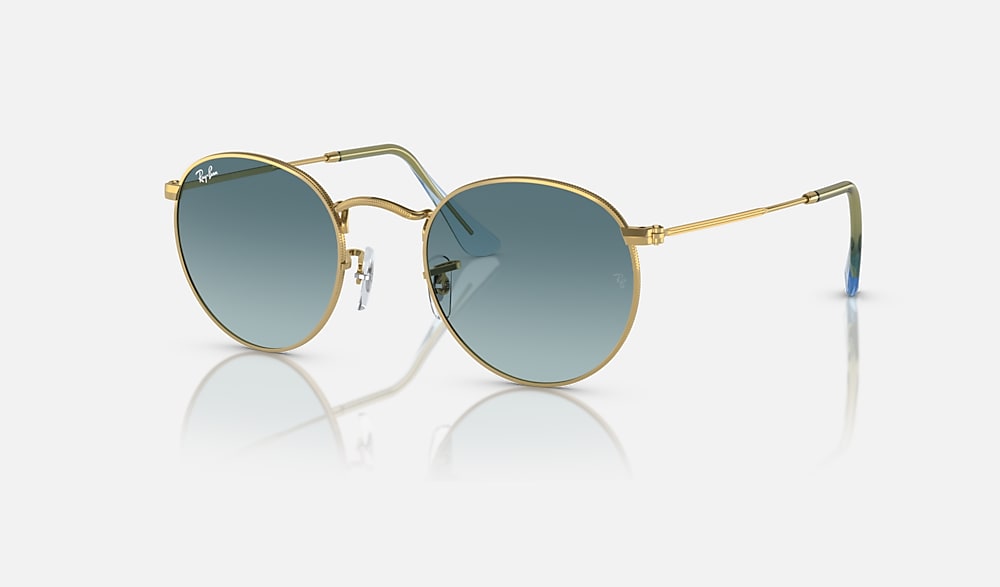 ROUND METAL Sunglasses in Gold and Blue RB3447 Ray Ban US