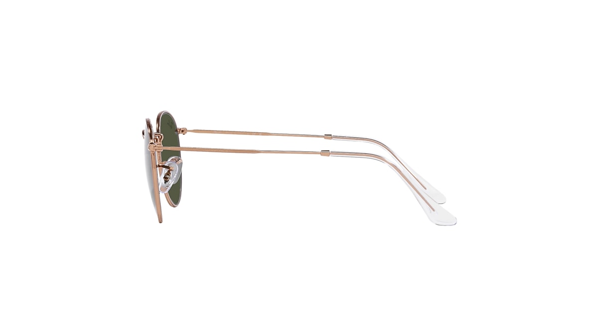 ROUND METAL ROSE GOLD Sunglasses in Rose Gold and Green - RB3447  