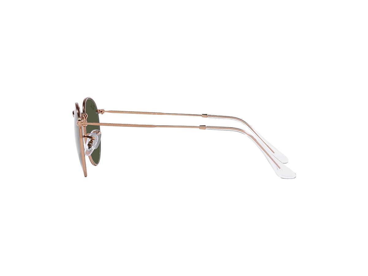 ROUND METAL ROSE GOLD Sunglasses in Rose Gold and Green - RB3447 